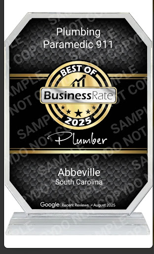 BusinessRate Best of 2025 Plumber - Plumbing Paramedic 911 Abbeville SC